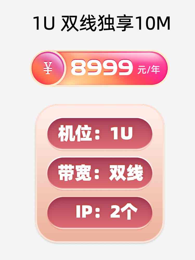 青海双线独享服务器托管价格