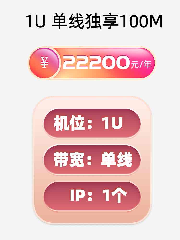 青海单线100M服务器托管价格